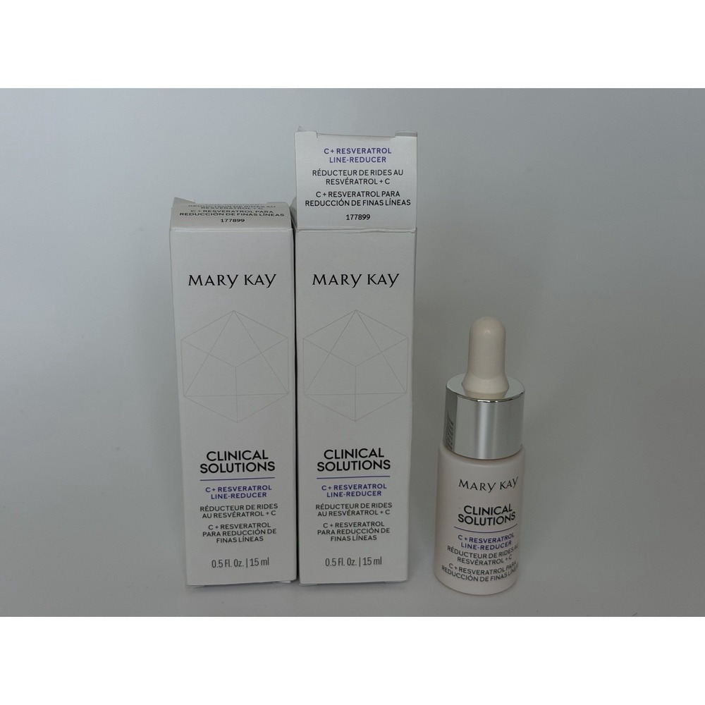 Mary Kay 177899 Clinical Solutions C + Resveratrol Line-Reducer 0.5 oz Lot Of 2